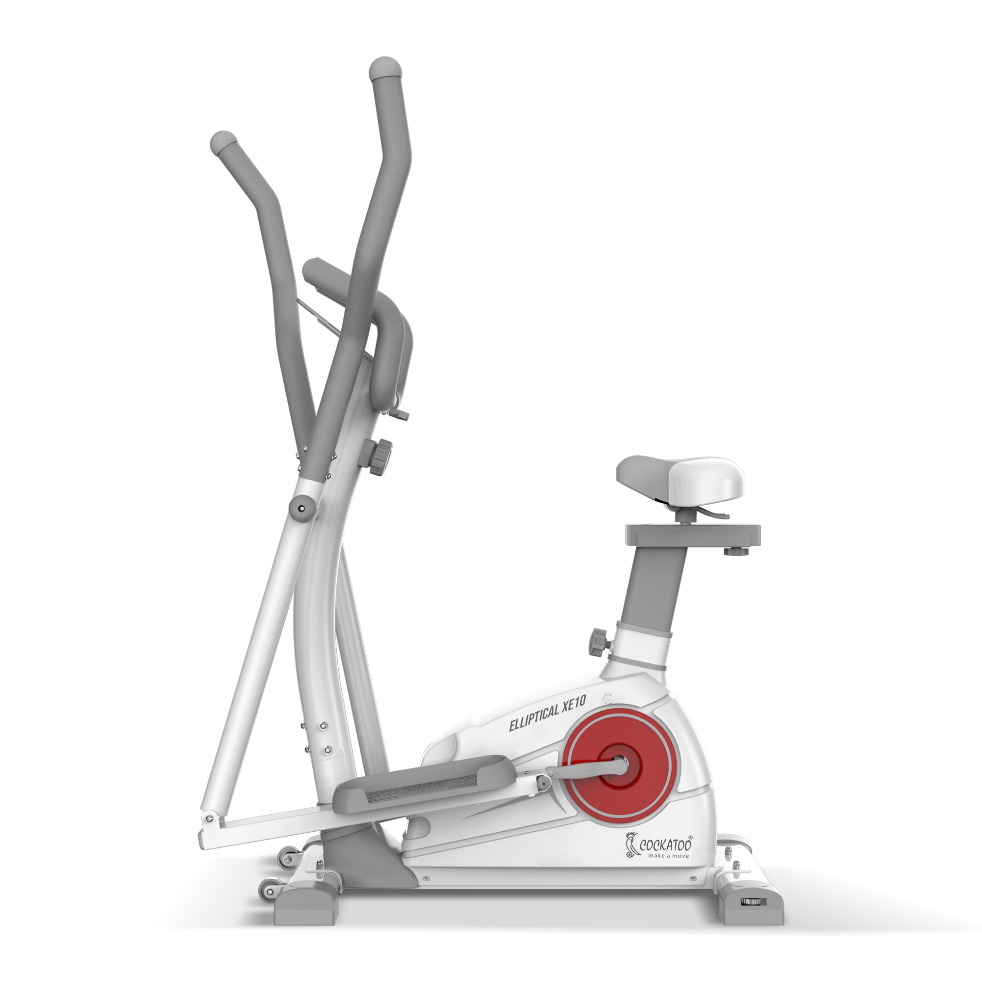 Cockatoo Trainer XE10 Elliptical Cross Trainer|8 Level Magnetic Resistance|  Flywheel 10Kg| Max User Weight 120 Kg| White Red