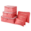 Cockatoo Horizon 6 Pc Travel Storage Bag | Travel Organizer Bags for Luggage - Pink