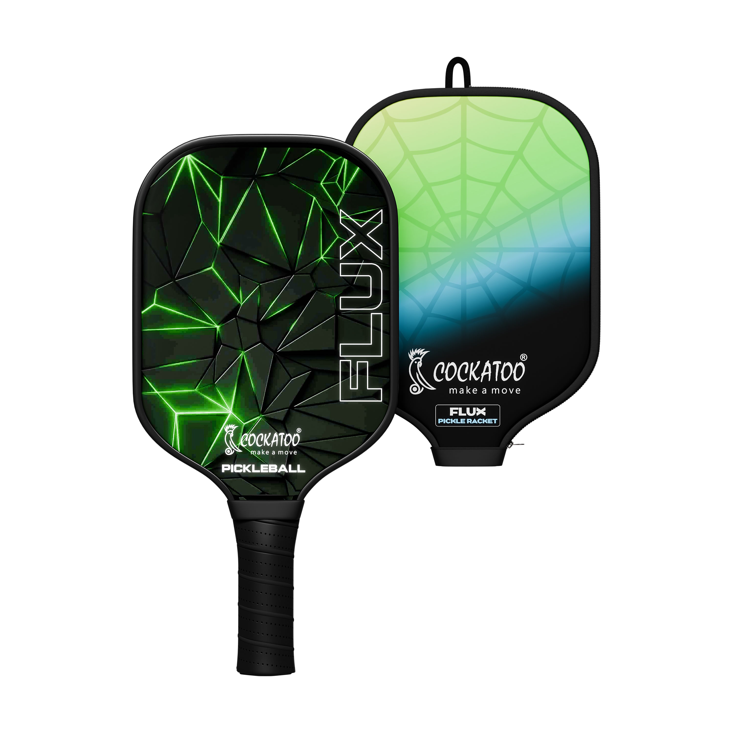 Cockatoo Flux Glass Fibre Web Texture Pickleball Padle |PP Honeycomb R