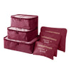 Cockatoo Horizon 6 Pc Travel Storage Bag | Travel Organizer Bags for Luggage - Maroon