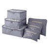Cockatoo Horizon 6 Pc Travel Storage Bag | Travel Organizer Bags for Luggage - Grey