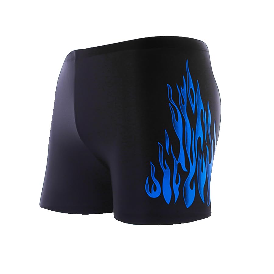 Cockatoo Flame Print Light Weight Dri-Fit Active Wear Men, Blue shorts