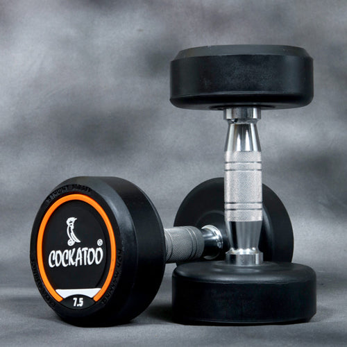 Round online rubber dumbbells