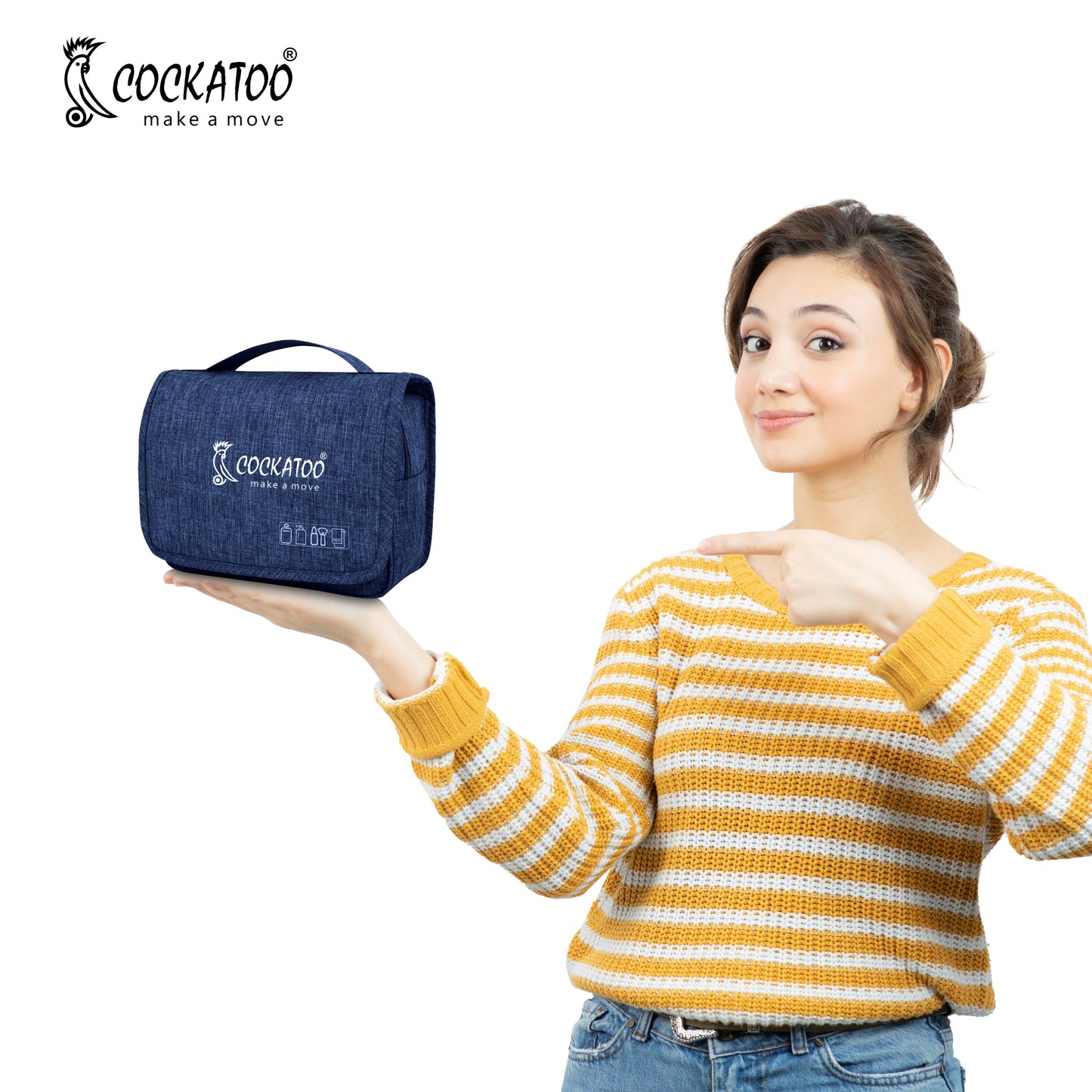 Cockatoo Fresh-Start Toiletry Bag for Men & Women,Hanging Travel Toiletry Bag,Travel Toiletry Organizer Pack of 1(6 Month Warranty)