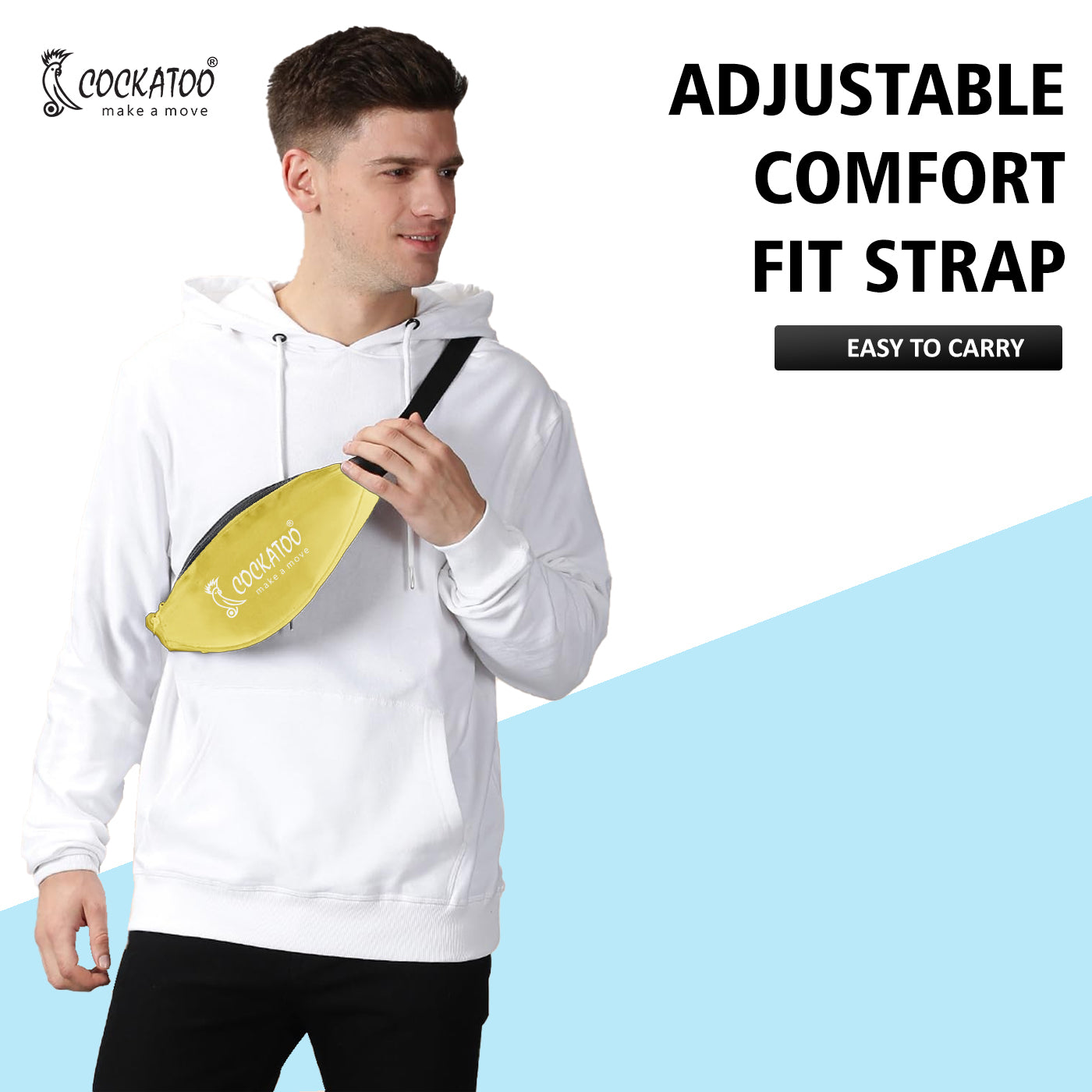 Cockatoo Waist Bag for Men & Women, Fanny Pack for Women, (6 Month Warranty) - 4 Colours