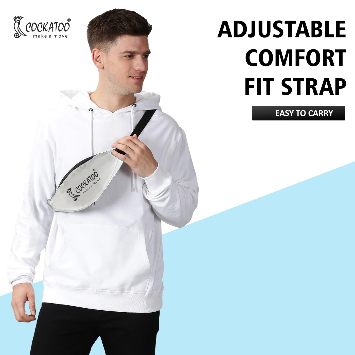 Cockatoo Waist Bag for Men & Women, Fanny Pack for Women, (6 Month Warranty) - 4 Colours