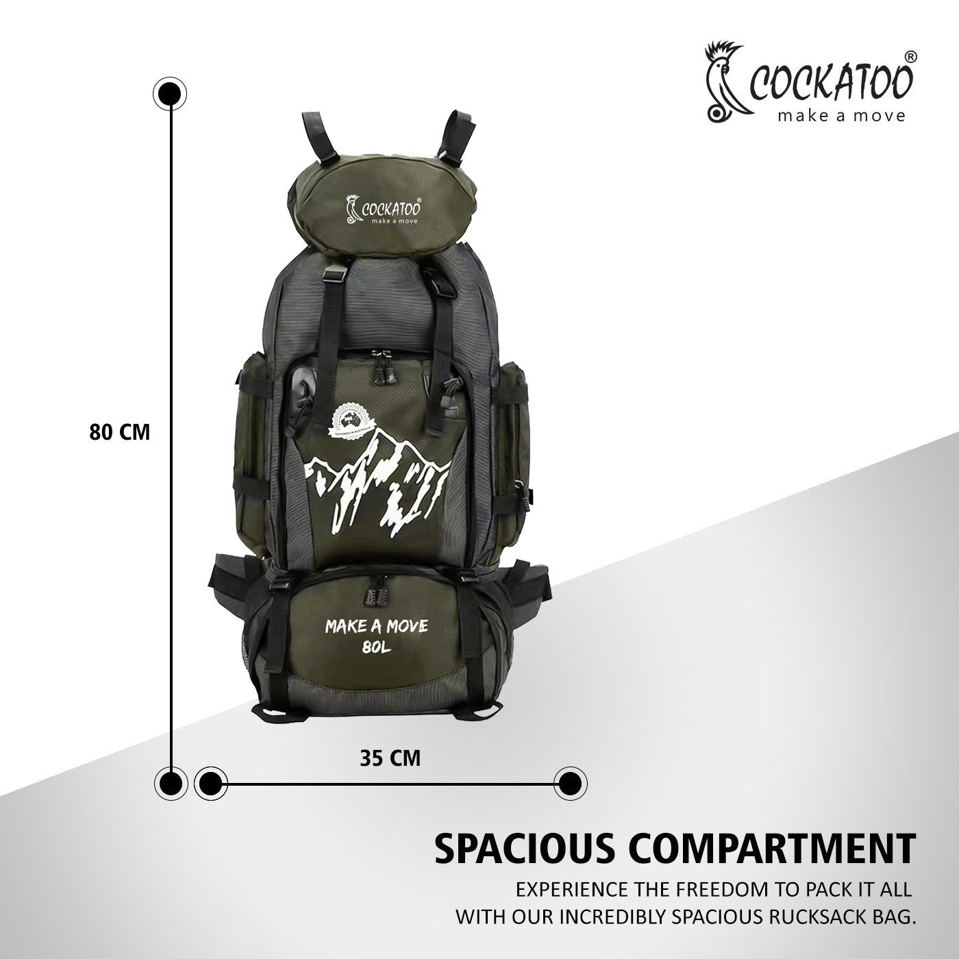 80L Army Rucksack Trekking Bag