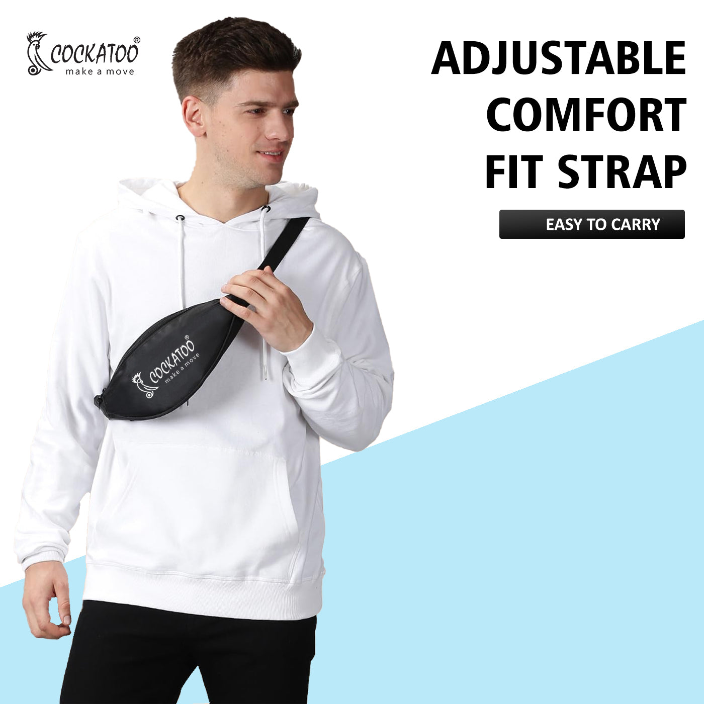 Cockatoo Waist Bag for Men & Women, Fanny Pack for Women, (6 Month Warranty) - 4 Colours