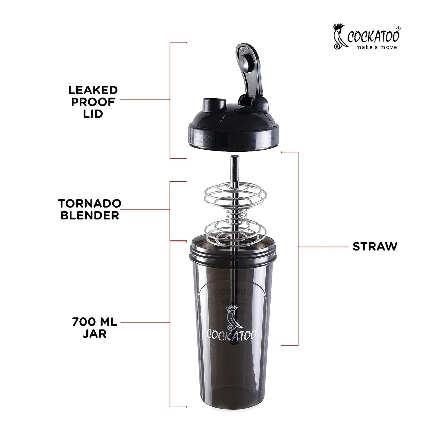 Cockatoo Shaker - 500 ML (Buy 1 Get 1)