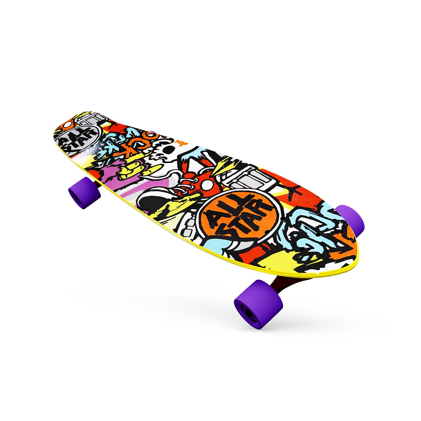 Cockatoo 22 Inch PVC Skateboard | Anti-Skid Penny Skateboard with 608Z