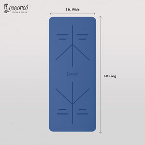 Premium 6 MM TPE Non Slip, Unrolls Flat Always Yoga Mat