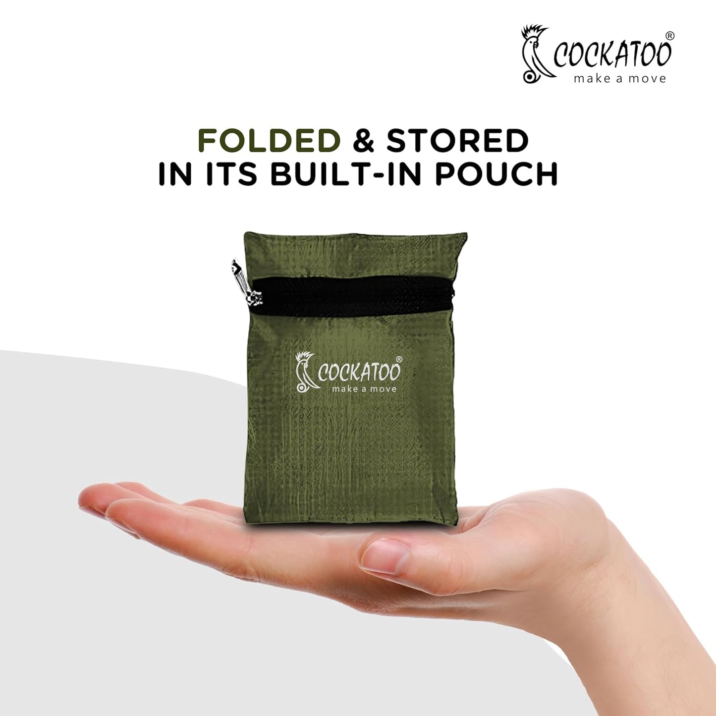Cockatoo Bag Cover for Back Pack,40L Bag Cover Waterproof, Bag Cover for Rain & Dust(6 Month Warranty)