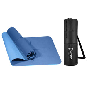 Premium 6 MM TPE Non Slip, Unrolls Flat Always Yoga Mat