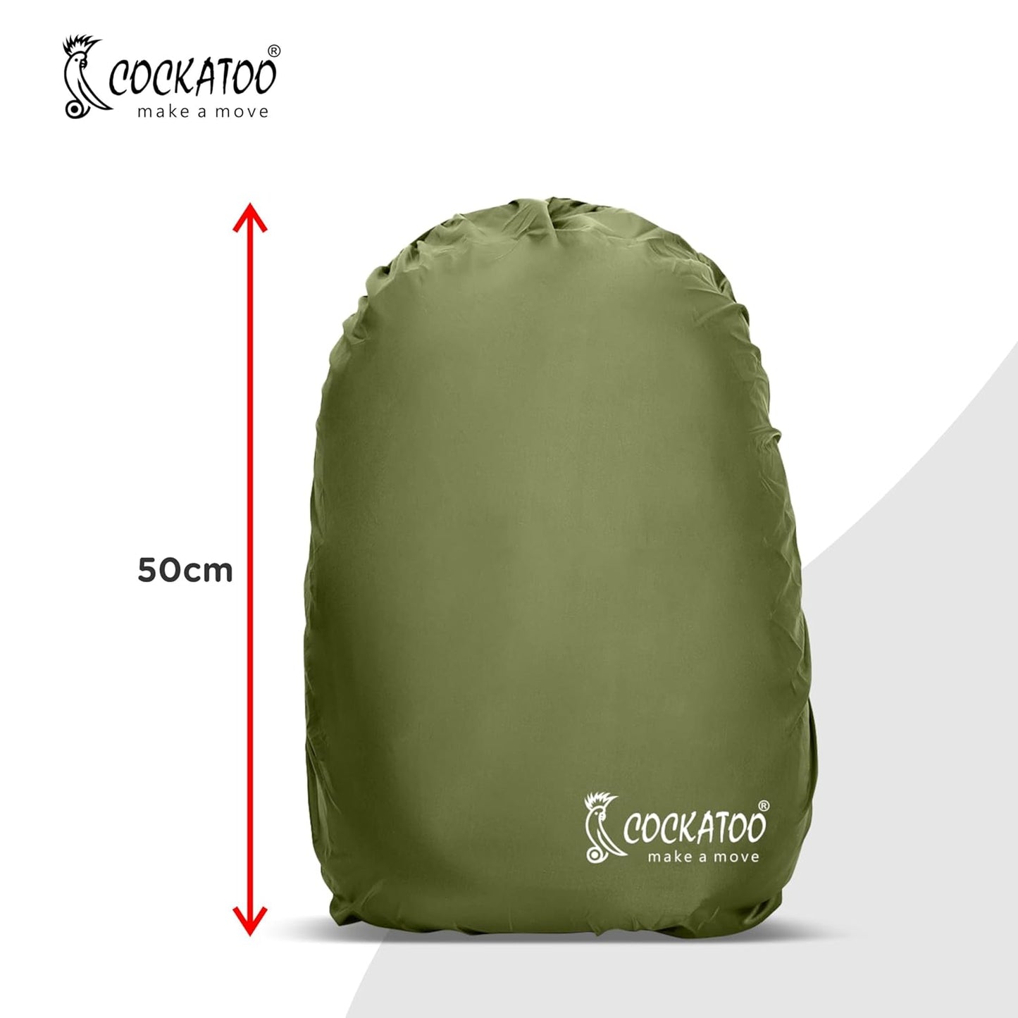 Cockatoo Bag Cover for Back Pack,40L Bag Cover Waterproof, Bag Cover for Rain & Dust(6 Month Warranty)