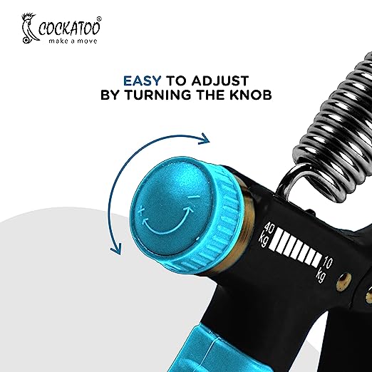 Cockatoo (10 KG - 40 Kg) Adjustable Hand Grip| Hand Gripper for Men & Women|Hand Grip Strengthener (6 Month Warranty)