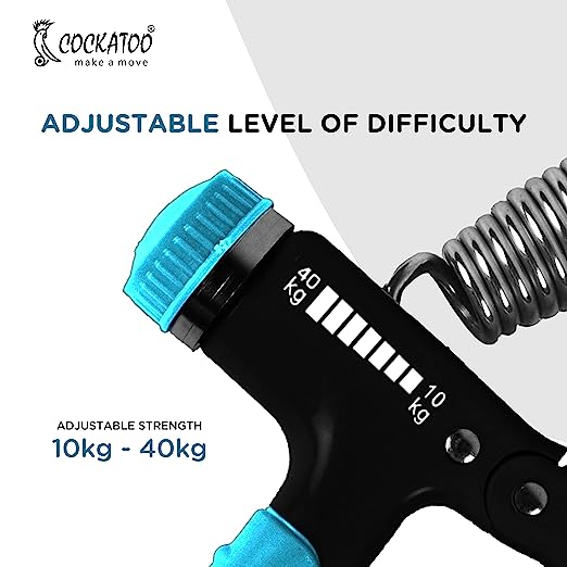 Cockatoo (10 KG - 40 Kg) Adjustable Hand Grip| Hand Gripper for Men & Women|Hand Grip Strengthener (6 Month Warranty)