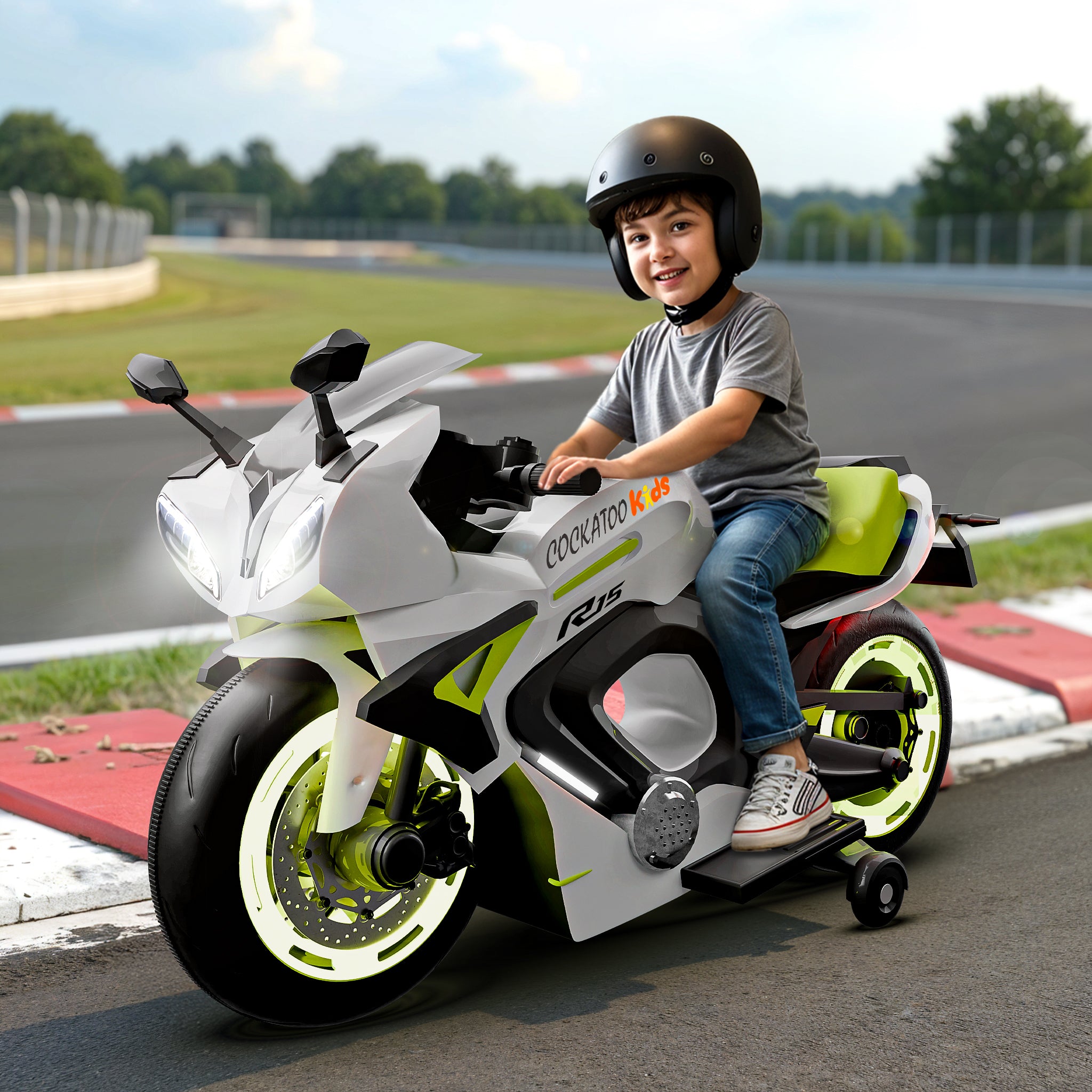 Cockatoo R15 Cruise| EV Kids Bike With LED Wheels| Headlight| Speedome