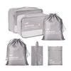 Cockatoo Path-Finder Travel Packing Cubes Set| Travel Organizer Bags | 6Pcs - Gray