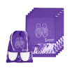 Cockatoo Shoe Bag for Travel & Storage| Travelling Shoe Storage Bag| Shoe Storage Organizer Bag - Pack of 6 Shoe Pouch - Purple