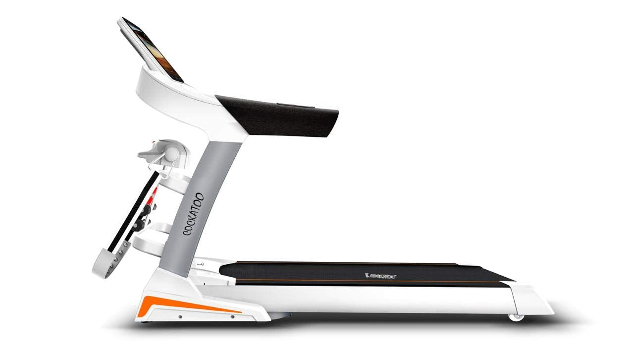 Cockatoo commercial Motorised Treadmill CTM-02 Multipurpose Folding Treadmill, Power Fitness Running Machine with LCD Display and Mobile Phone Holder Perfect for Home Use (Free Home Installation Assistance)
