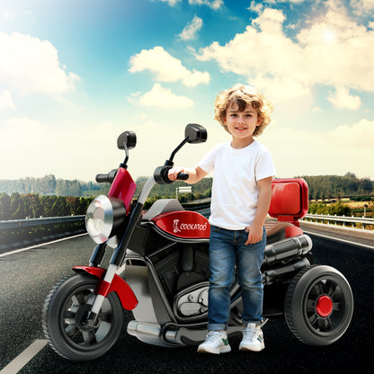 Cockatoo 5ECruise Rechargeable Electric Kids Bike| For 1-5 Yrs With Music & LED | Red
