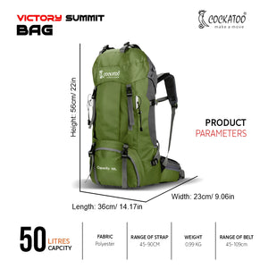 Cockatoo Victory Summit 50L Rucksack Trek Bag - detail shot