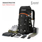 Cockatoo Victory Summit 75L Rucksack Trek Bag | With Rain Cover| Waterproof | Black