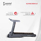 Cockatoo Treadmill AlphaRun 4.0 (2HP-4HP Peak)| 3 Level Manual Incline| Max Speed 16Km/Hr| Max User Weight 120 Kg