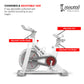 Cockatoo Ride X12 Spin Bike |Exercise Cycle For Home |8 Level Resistance| Max Weight- 120 Kg, White