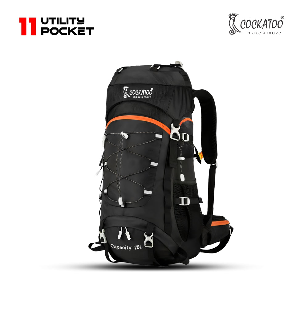 Cockatoo Victory Summit 75L Rucksack Trek Bag | With Rain Cover| Water