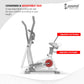 Cockatoo Trainer XE10 Elliptical Cross Trainer|8 Level Magnetic Resistance| Flywheel 10Kg| Max User Weight 120 Kg| White & Red