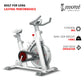 Cockatoo Ride X12 Spin Bike |Exercise Cycle For Home |8 Level Resistance| Max Weight- 120 Kg, White