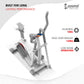 Cockatoo Trainer XE10 Elliptical Cross Trainer|8 Level Magnetic Resistance| Flywheel 10Kg| Max User Weight 120 Kg| White & Red