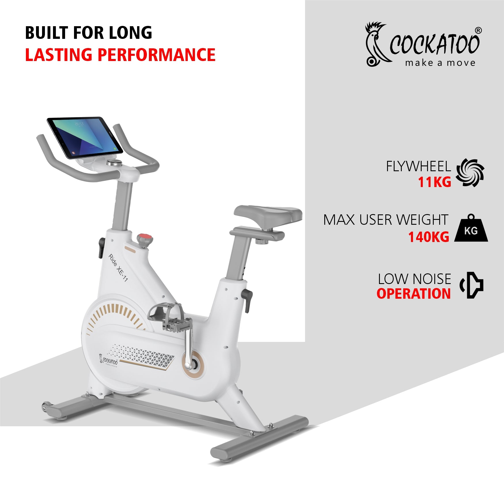 Cockatoo Ride XE11 Spin Bike Exercise Cycle - alternate view