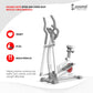 Cockatoo Trainer XE10 Elliptical Cross Trainer|8 Level Magnetic Resistance| Flywheel 10Kg| Max User Weight 120 Kg| White & Red