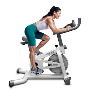 Cockatoo Ride X10 Spin Bike Exercise Cycle For Home| Flywheel Size 10 Kg| Max Weight Capacity- 100 Kg, White