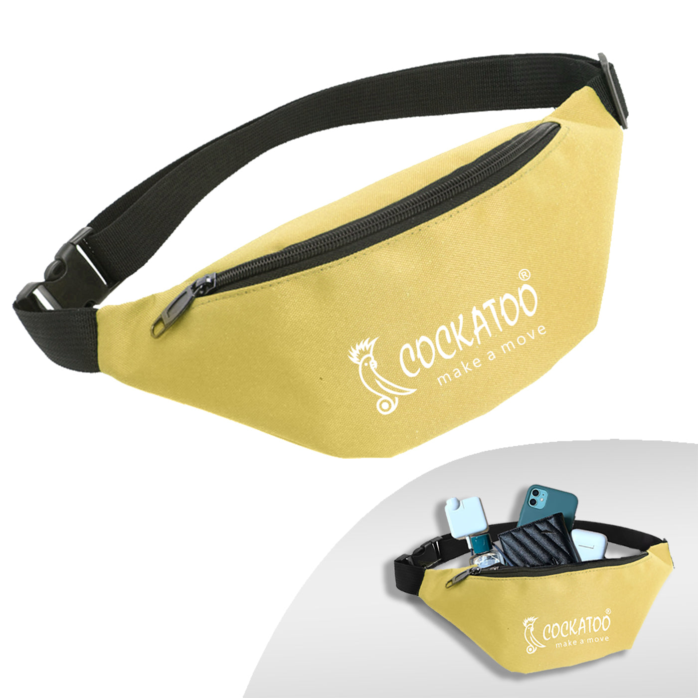 Cockatoo Waist Bag for Men & Women, Fanny Pack for Women, (6 Month Warranty) - 4 Colours