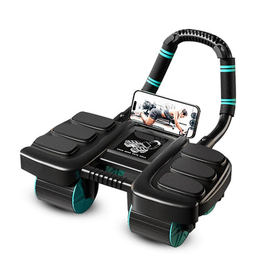 Auto Rebound Ab Wheel with Timer | 4-Wheels Elbow Support | Cockatoo
