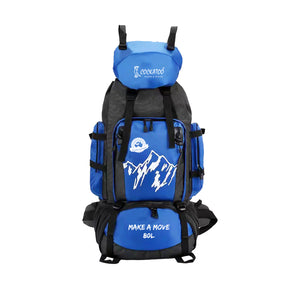 80L Blue Rucksack Trekking Bag