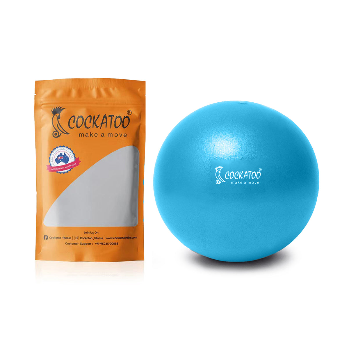 Cockatoo 25 cm Mini Aerobic Ball for Exercise, Pilates & Core