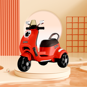 Cockatoo 3E-Cruise Wizard Rechargeable Electric Kids Bike,Kids Scooter Bike for 2-8 Yrs Girls&Boys Powered by 6V & 4.5 AH Battery for 4.5Hr-6Hr Ride with Aux,Bluetooth & Inbuilt Music-Red