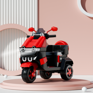 Cockatoo 2E-Cruise Rechargeable Electric Kids Bike, Kids Scooter Bike for 2 to 8 Years Boy Powered by 6V & 4.5 AH Battery for 4.5 Hr to 6Hr Ride, with Bluetooth Music & Other Safety Feature- Max 30 Kg