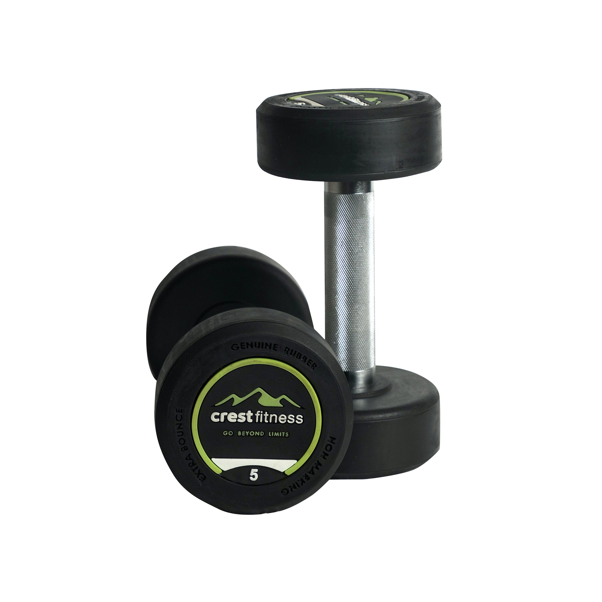 Cockatoo Professional ROUND RUBBER COATED DUMBBELLS (Pair)