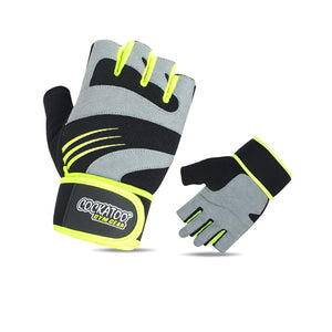 Cockatoo CK114 Professional Comfort Gel Gym Gloves with Wrist Support; Weight Lifting Gloves