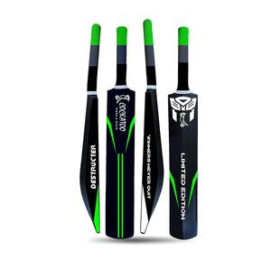 Cockatoo Destructor Bat l Power Series l Academy Size (34" X 4.5") l Classic Black l Precision Striking l Heavy Duty Plastic Cricket Bat l for Ages 15 and Above l Men, Women & Children