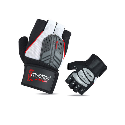 Cockatoo Pro Grip Gloves For Men & Women, Lightweight Breathable Gym Gloves, Heavy Duty Genuine Leather With Wrist Support ,For Fitness Training, Climbing, Kettlebell, Dumbbell