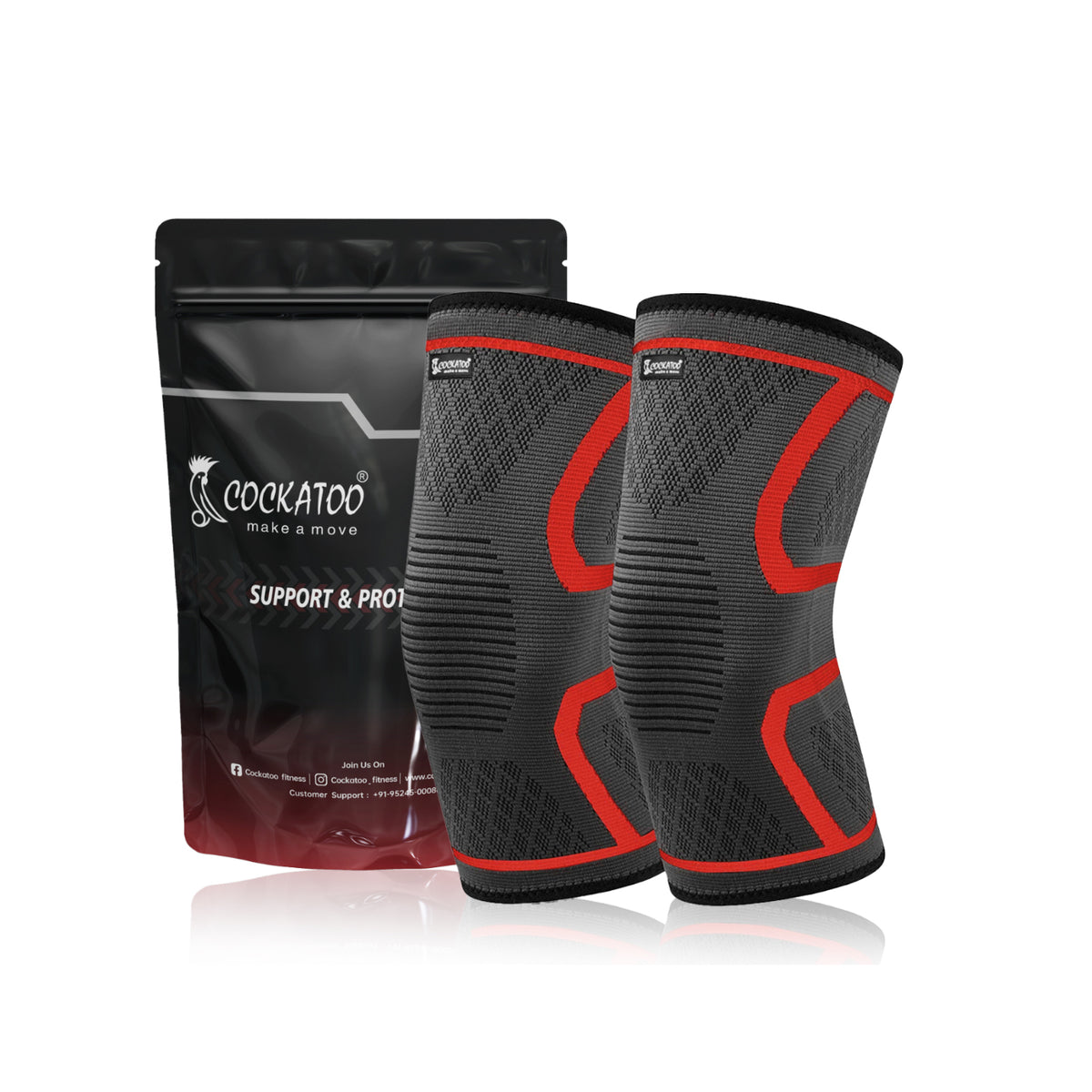 Cockatoo Knee Compression Support KN-333 - Nylon & Spandex Material
