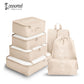 Cockatoo Jet-Set 7 Pc Travel Storage Bag,Travel Organizer Bags for Luggage, Material: Twill Cloth