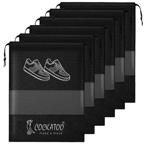 Cockatoo Shoe Bag for Travel & Storage, Women & Men, Travelling Shoe Storage Bag, Shoe Storage Organizer Bag - Pack of 6 Shoe Pouch(13 x 17.32 Inch)