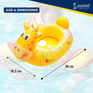 Deer Swimming Floats, Inflatable Baby Pool Swimming Waist Pool Floats with Double Side Handle